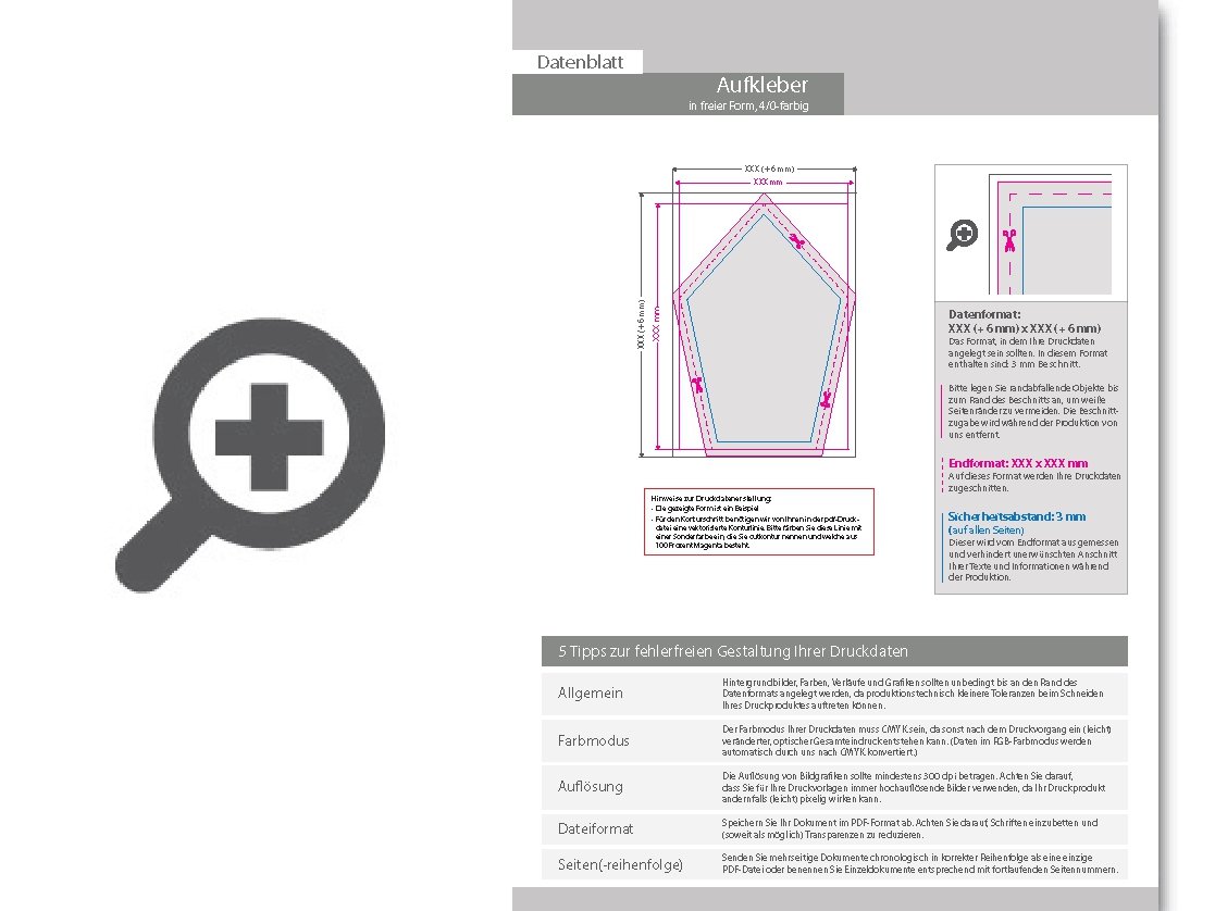 Product Bild wiederabl__sbare_klebefolie_in_frei-form_(eine_stanzform_m__glich)___einseitig_4_0-farbig_bedruckt